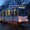 Bereis in Bursa(Türkei) ist der M6C Triebwagen 355.   Zusehen hier am Am Röderschacht -->Nordbad  ende Februar 2014